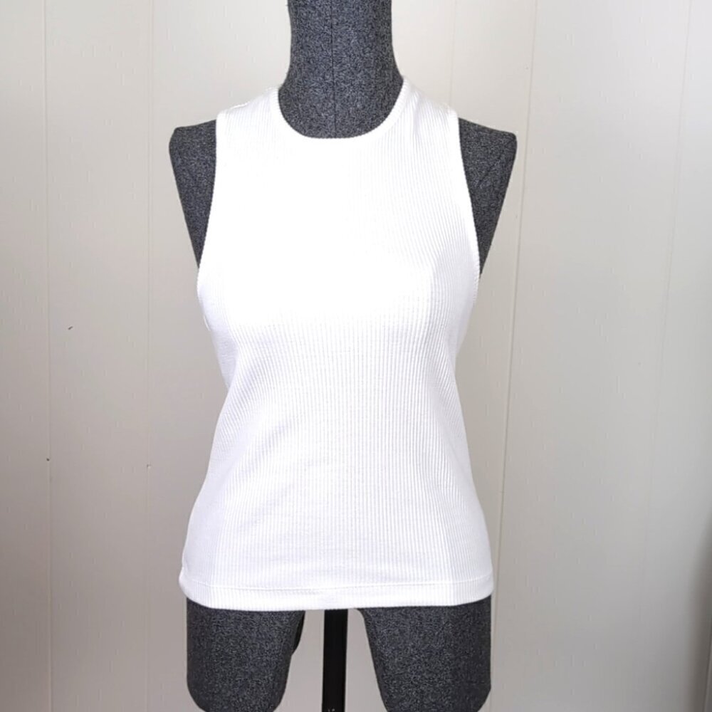 Oak and fort white ribbed tank medium